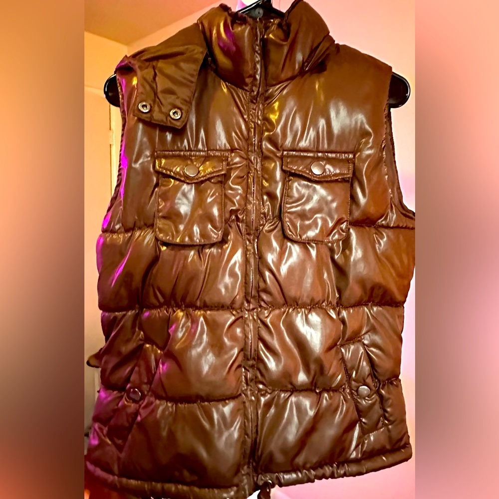 Rich brown faded glory vest